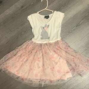Cute White and Pink Bunny Dress